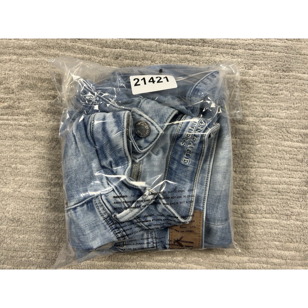 American Eagle Outfitters Jeans Womens 8 Short Blue Denim Skinny - Picture 15 of 15